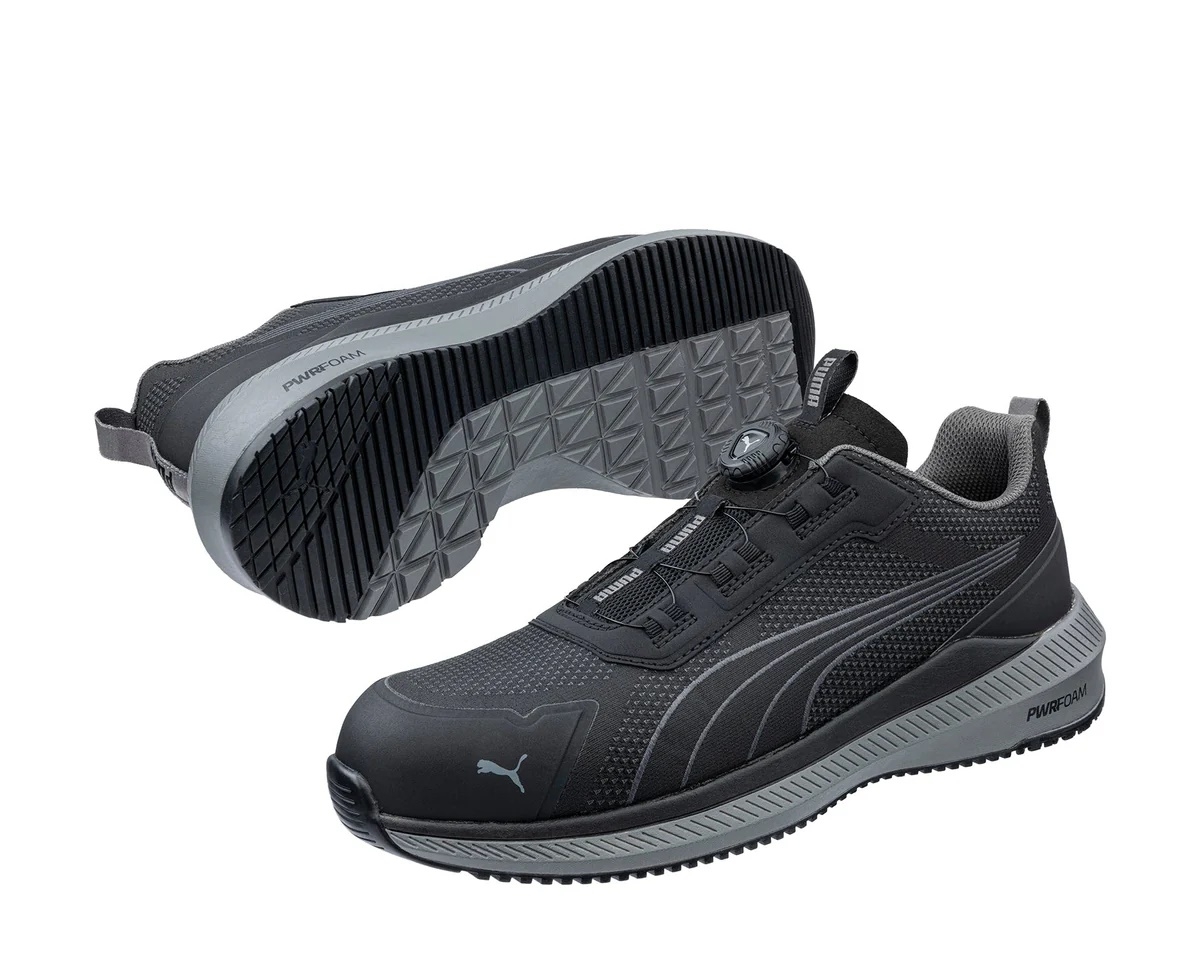 Puma Arbeitsschuhe SLIDE BLACK DISC LOW S1PS ESD FO HRO SR Größe 42