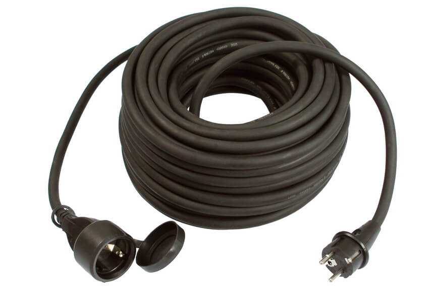 Gummi-Verlängerung 230V 15m IP44 Zulas. H07RN-F 3G1,5 (16A)