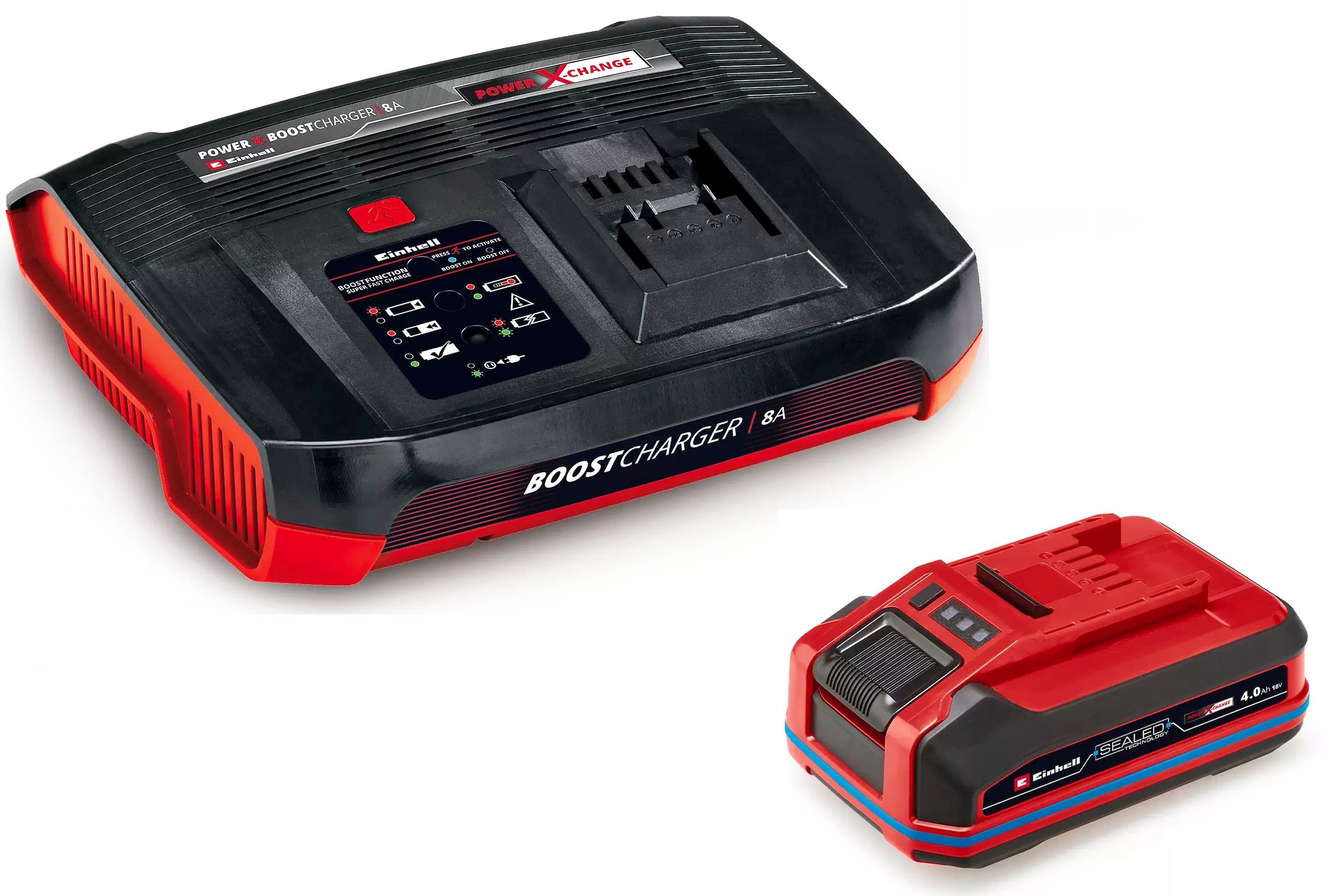 Einhell Professional PXC-Starter-Kit 4,0Ah SEALED & 8A Boostcharger