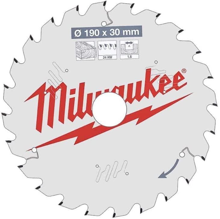 Milwaukee HM-Kreissägeblatt D.190x30x1,6mm Z=24 HW