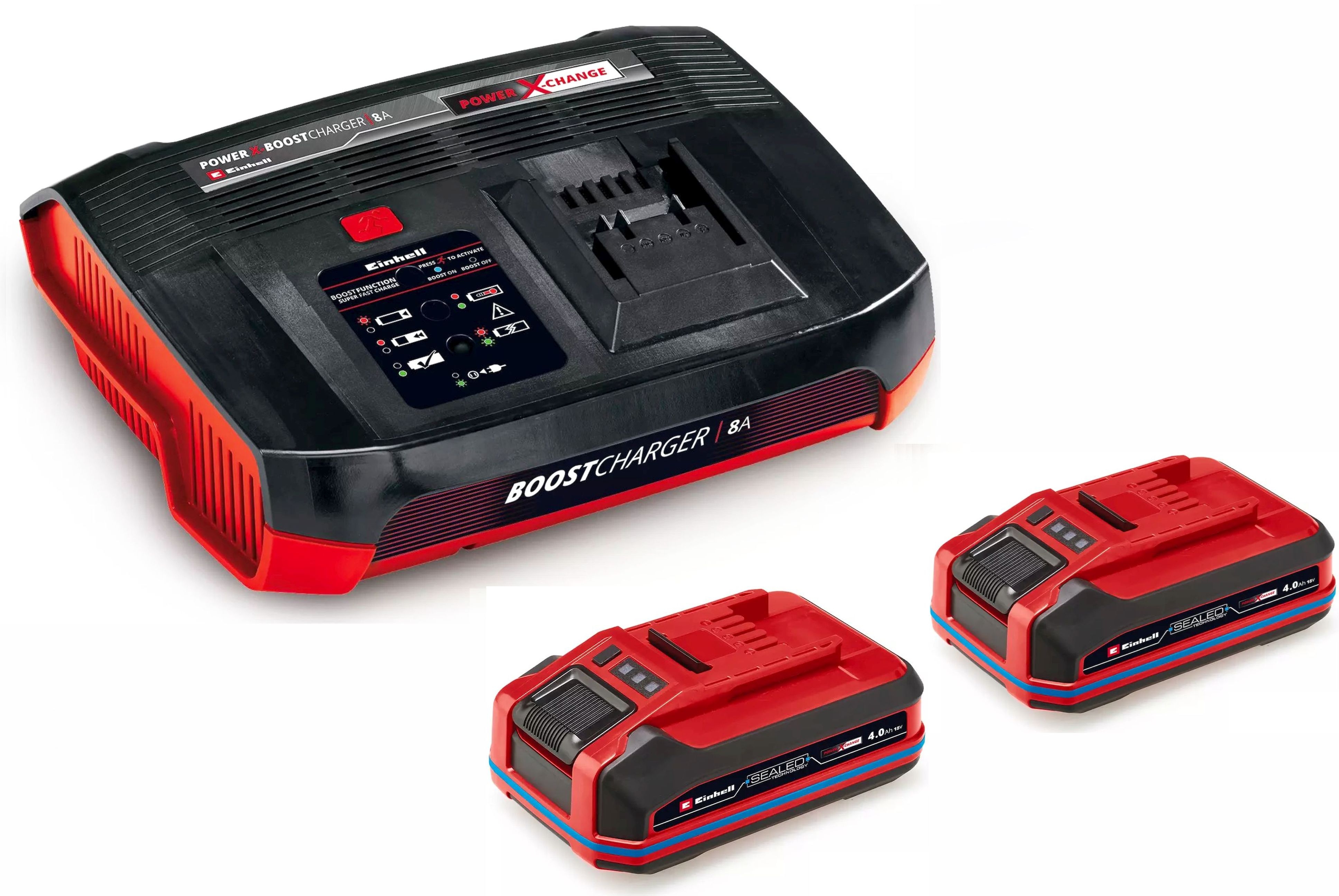 Einhell Professional PXC-Starter-Kit 2x4,0Ah SEALED & 8A Boostcharger