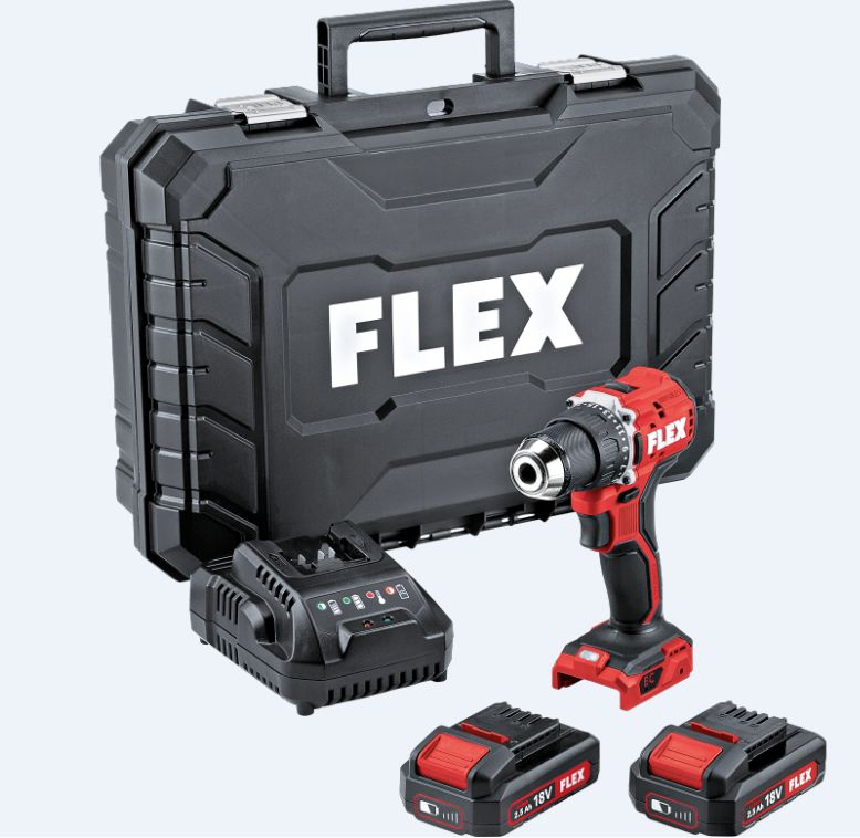 FLEX Akku-Bohrschrauber DD2G 18.0-EC LD/2.5 Set (2xAkku 18V 2,5Ah) i.Koffer FLEX Akku-Bohrschrauber DD2G 18.0-EC LD/2.5 Set (2xAkku 18V 2,5Ah) i.Koffer