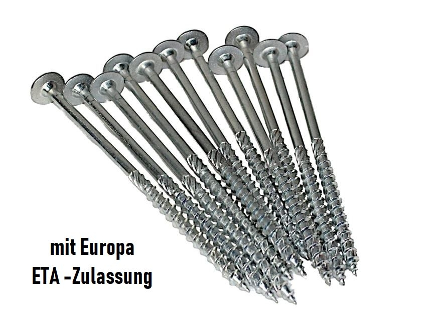 50 Stk Holzbauschrauben Tellerkopf 8 x 120mm ETA verz. TX40