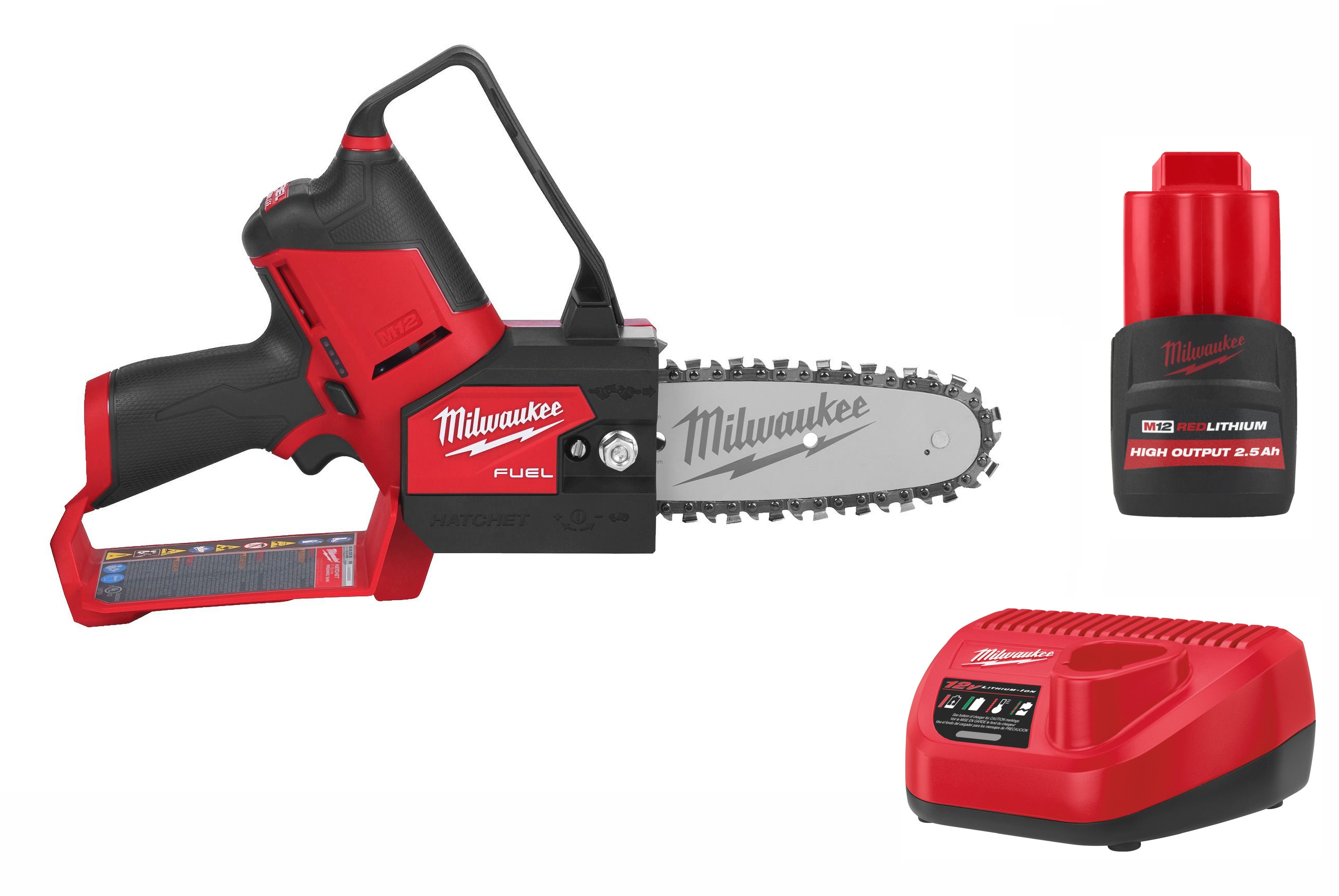 Milwaukee M12FHS-251 Akku-Ast-Kettensäge inkl.1xAkku 12V 2,5Ah High-Output