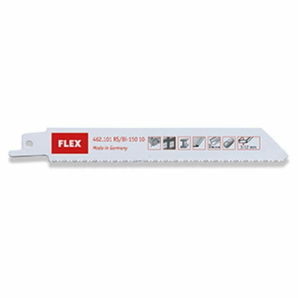 Flex RS/BI-150 10 (5 Stk) Säbelsägeblätter (Metall, Stahl, Holz mit Nägel, etc) Flex RS/BI-150 10 (5 Stk) Säbelsägeblätter (Metall, Stahl, Holz mit Nägel, etc)