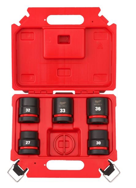 Milwaukee SHOCKWAVE 3/4" Schlagnuss-Set 5-TLG lange Ausführung 27,30,32,33,36mm Milwaukee SHOCKWAVE 3/4" Schlagnuss-Set 5-TLG lange Ausführung 27,30,32,33,36mm
