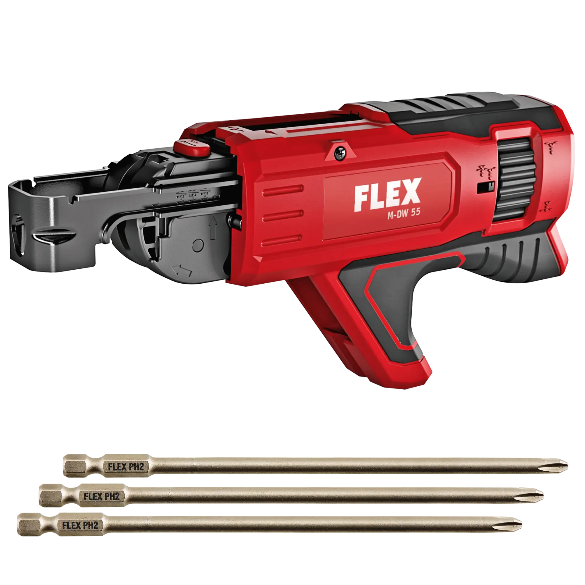 FLEX (Aktion) Schraubmagazinvorsatz M-DW 55 + 3xBit PH2x150