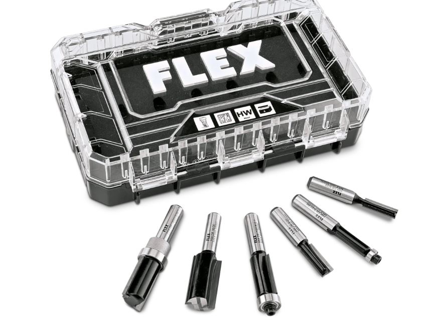 FLEX Fräsersatz 6-tlg. CER Bit Set2 FLEX STACK PACK (Nut-& Bündigfräser) FLEX Fräsersatz 6-tlg. CER Bit Set2 FLEX STACK PACK (Nut-& Bündigfräser)