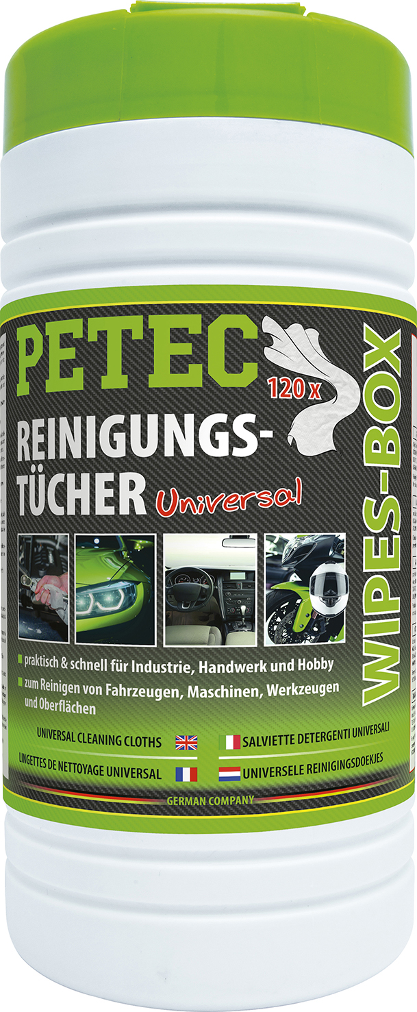 PETEC Reinigungstücher WIPES-BOX (Inhalt 120 Tücher)