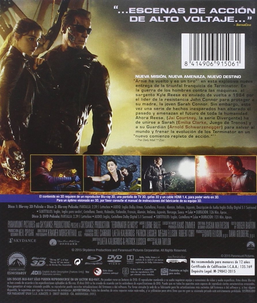 Terminator Genisys (Blu-ray 3D+2D) Deutscher Ton