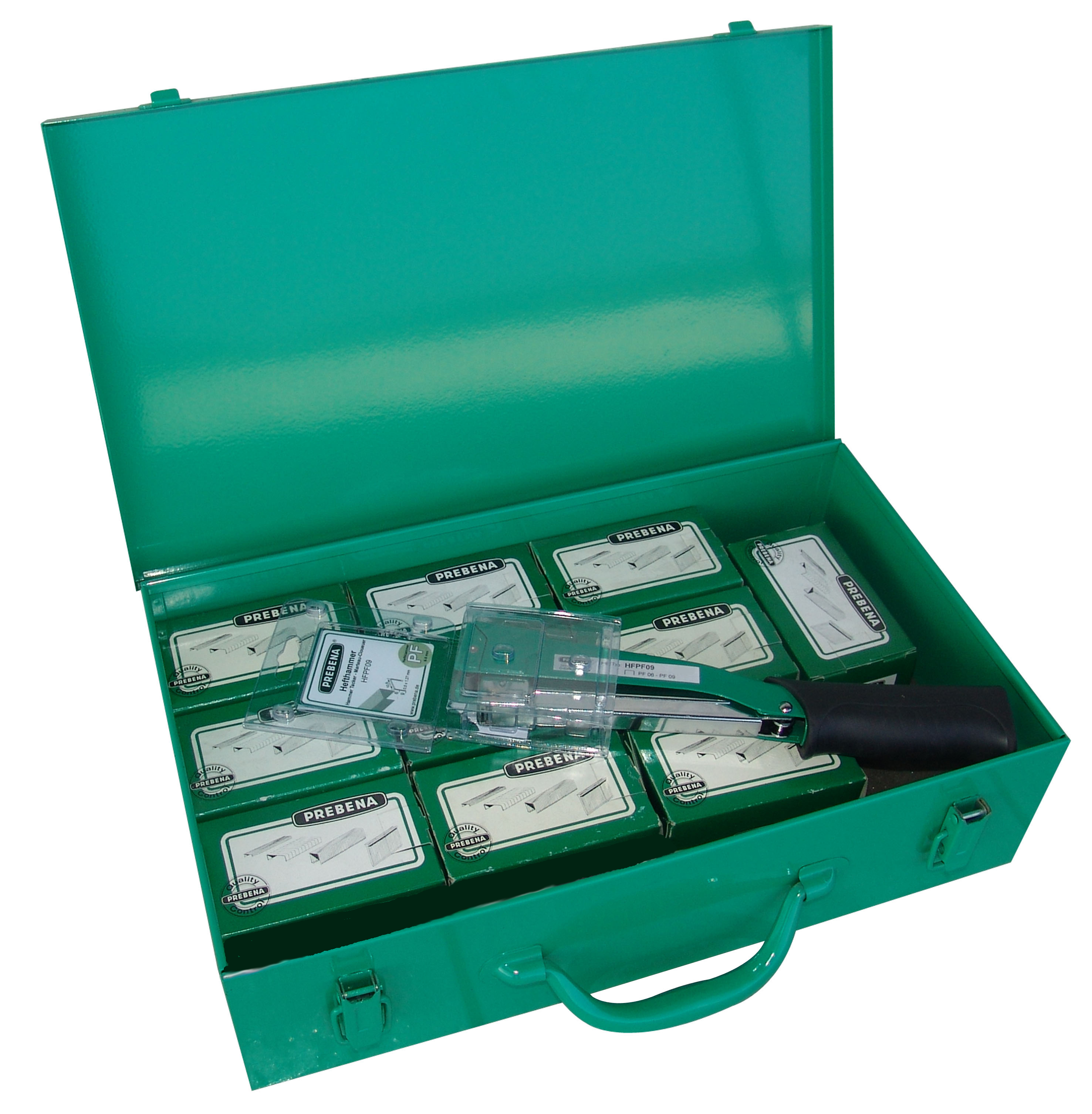 Prebena Hefthammer-Kraftpaket HFPF01 (1xHammertacker + 60000 Klammern) Prebena Hefthammer-Kraftpaket HFPF01 (1xHammertacker + 60000 Klammern)