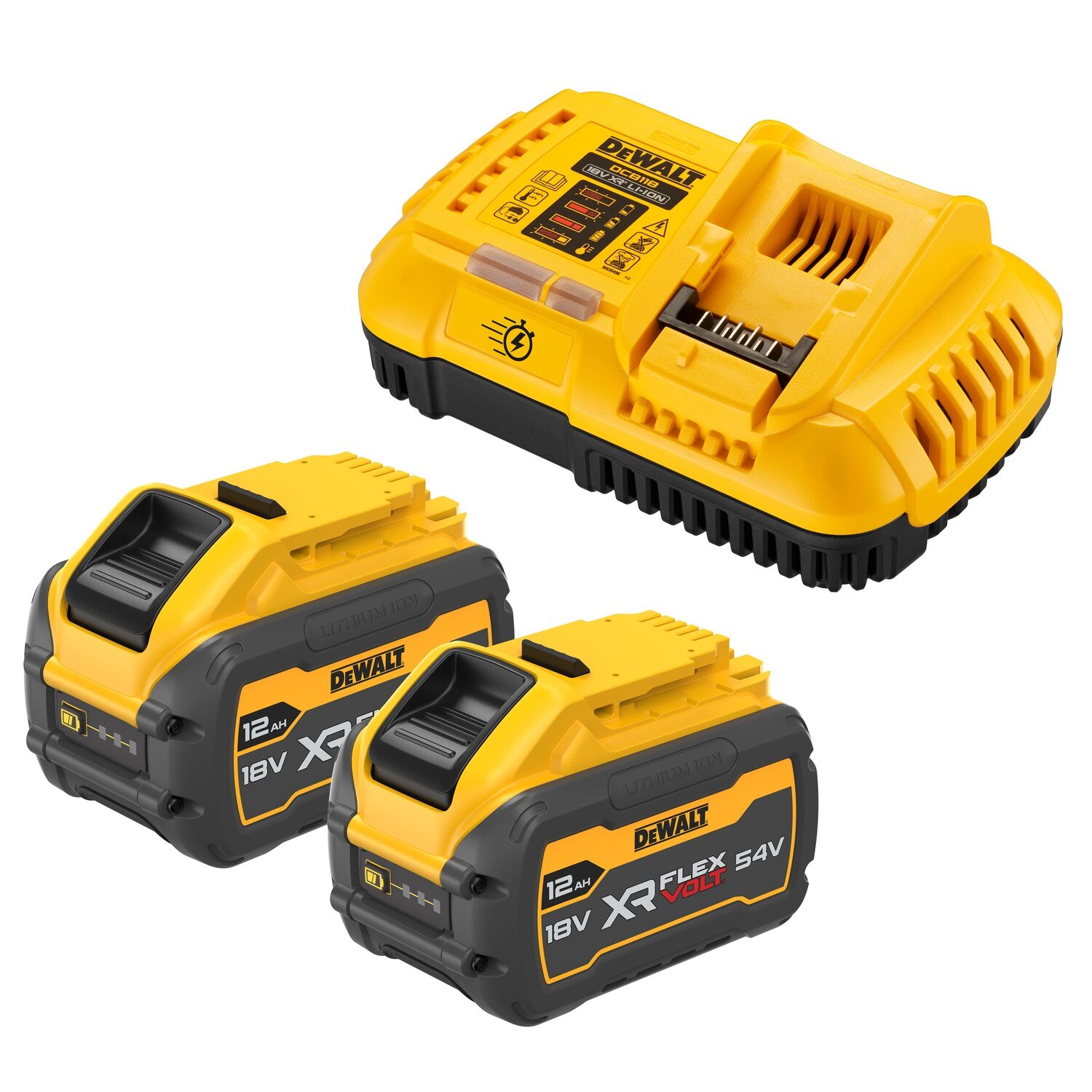 DeWalt DCB118X2 Starter-Set 2xAkku 54V /162Wh (18V 9Ah)+Ladegerät