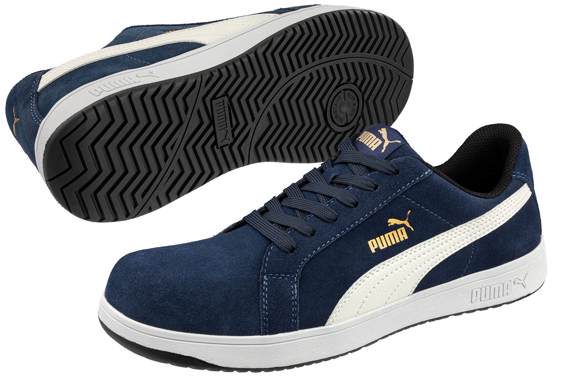 PUMA Iconic Navy Low Sicherheitsschuhe S1PL ESD FO HRO SR, 41