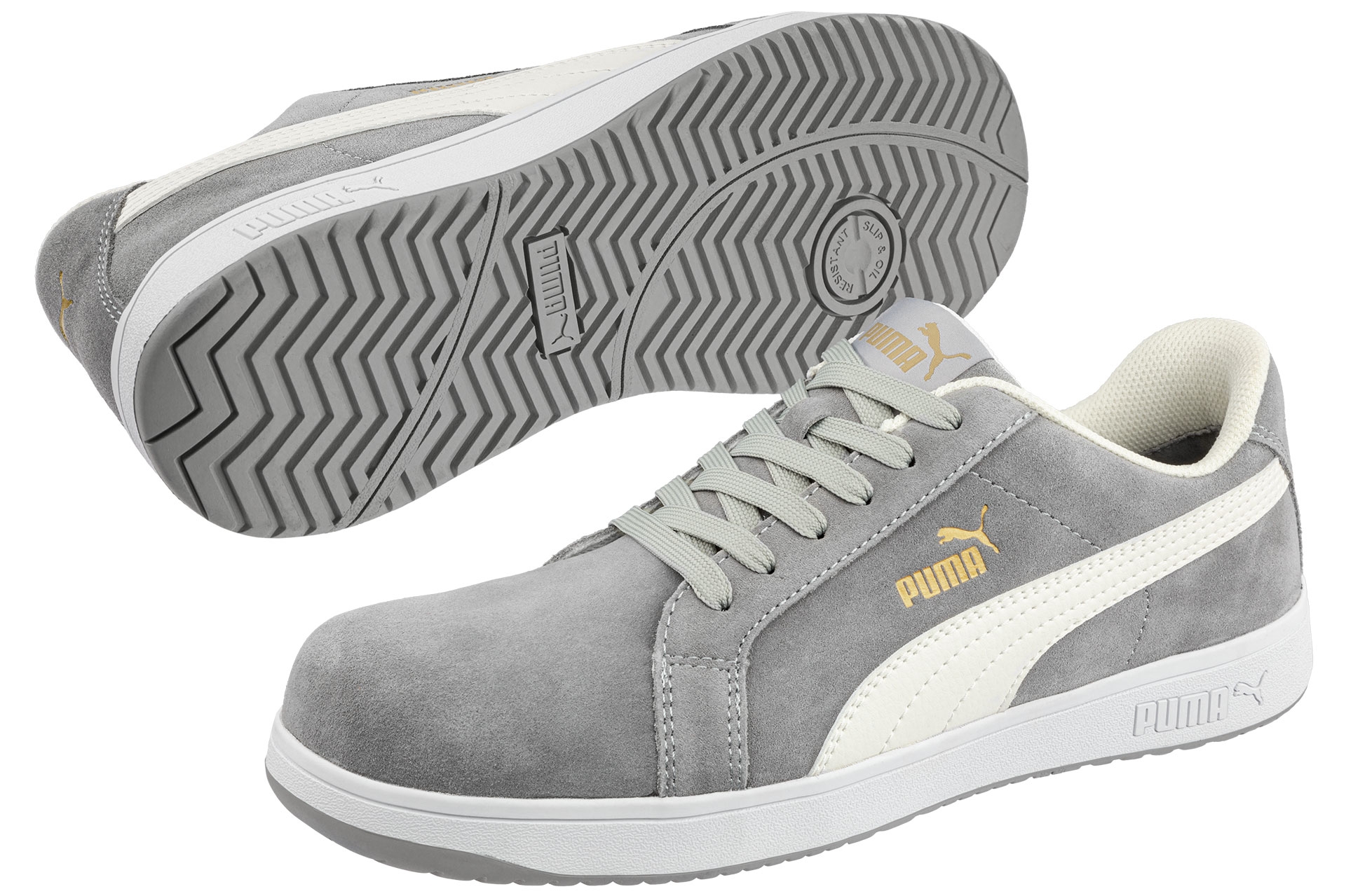 PUMA Iconic Grey Low Sicherheitsschuhe S1PL ESD FO HRO SR, 45