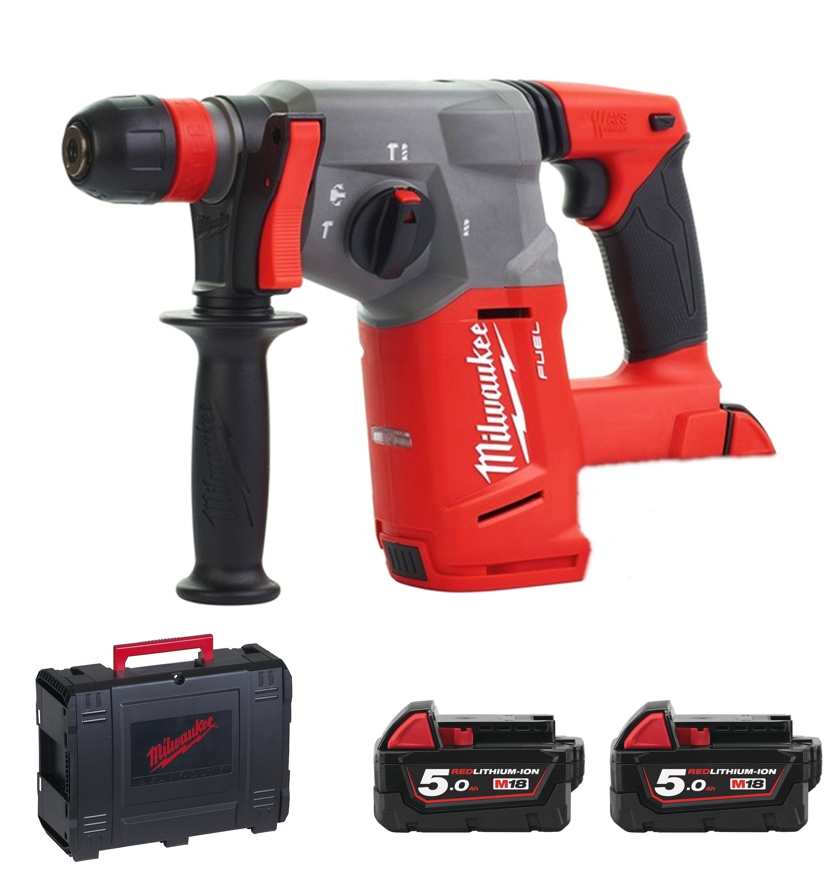 Milwaukee M18BLHX-502X Akku Kombihammer 18V SDS-Plus 2x5.0Ah in HD-Box