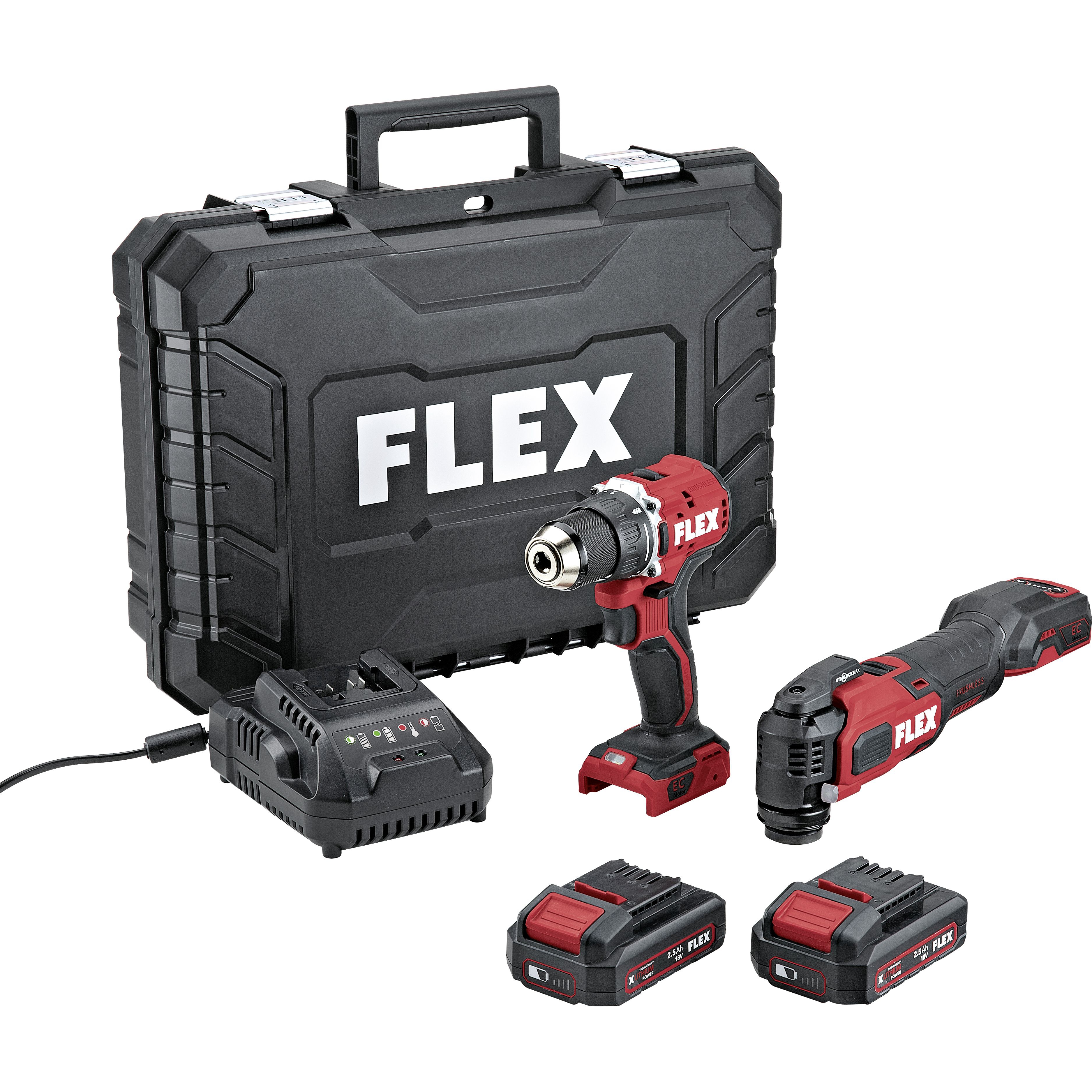 FLEX 18V DUO-Pack DD2G + MT18 inkl. 2xAkku 18V 2,5Ah im Koffer