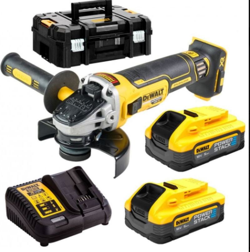 Dewalt DCG405H2T Akku-Winkelschleifer 18V inkl. 2xAkku 5Ah Powerstak-Akku Dewalt DCG405H2T Akku-Winkelschleifer 18V inkl. 2xAkku 5Ah Powerstak-Akku
