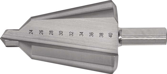 PROMAT Blechschälbohrer Bohrber.24-40mm HSS Gesamt-L.89mm Z.2 PROMAT Blechschälbohrer Bohrber.24-40mm HSS Gesamt-L.89mm Z.2