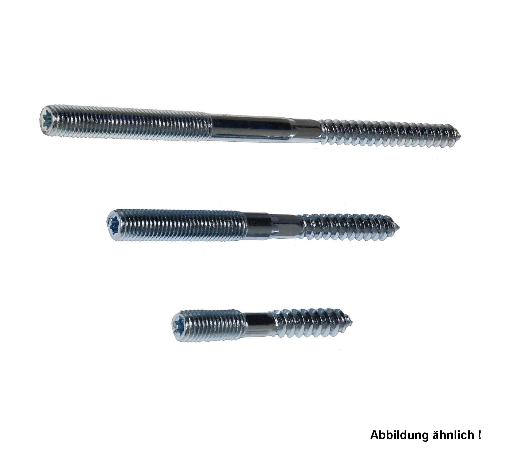100 Stk. Stockschrauben M 8 x 80 mm verz.