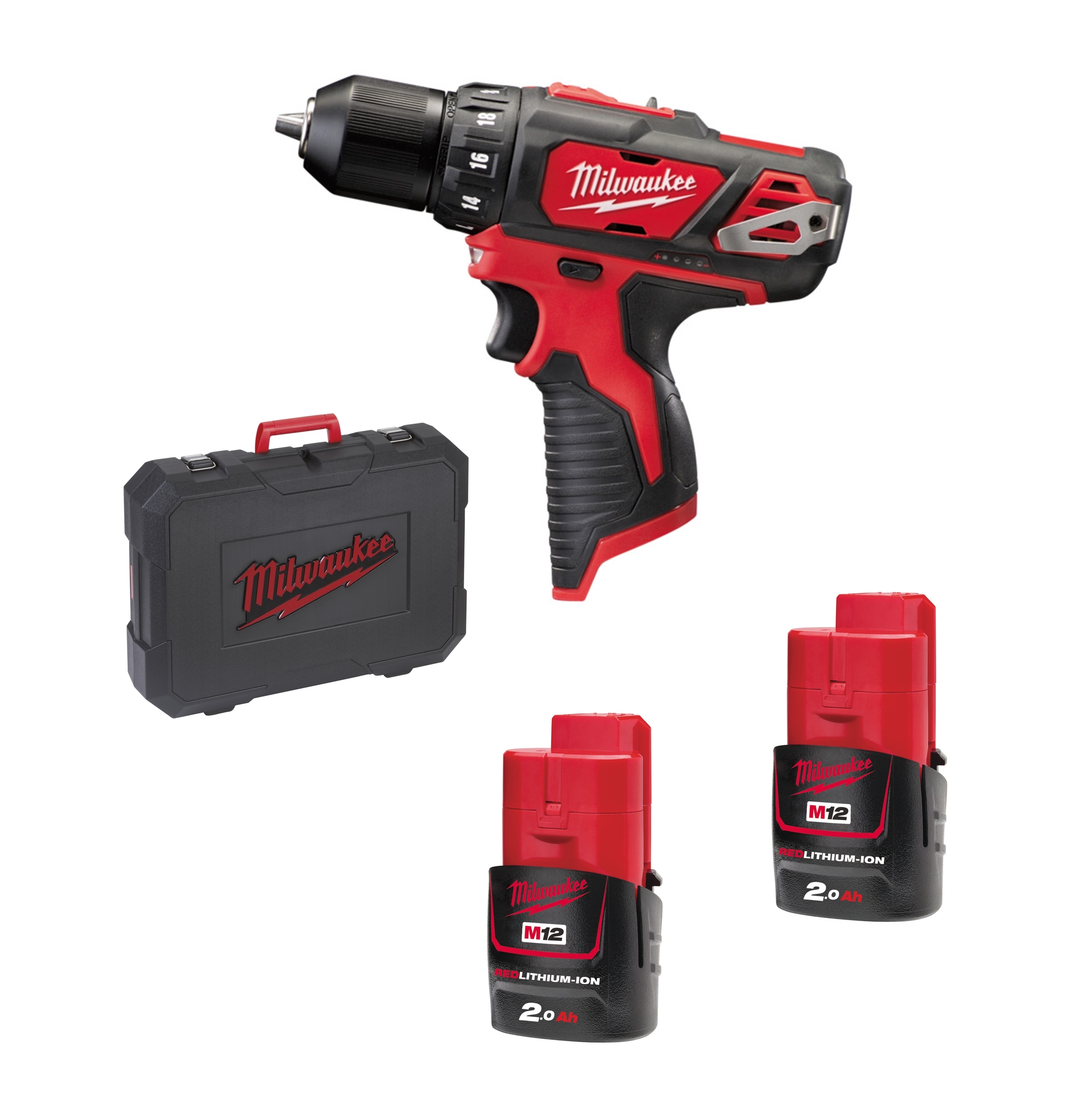 Milwaukee M12BDD-202C Akku-Bohrschrauber im Koffer 12V Milwaukee M12BDD-202C Akku-Bohrschrauber im Koffer 12V