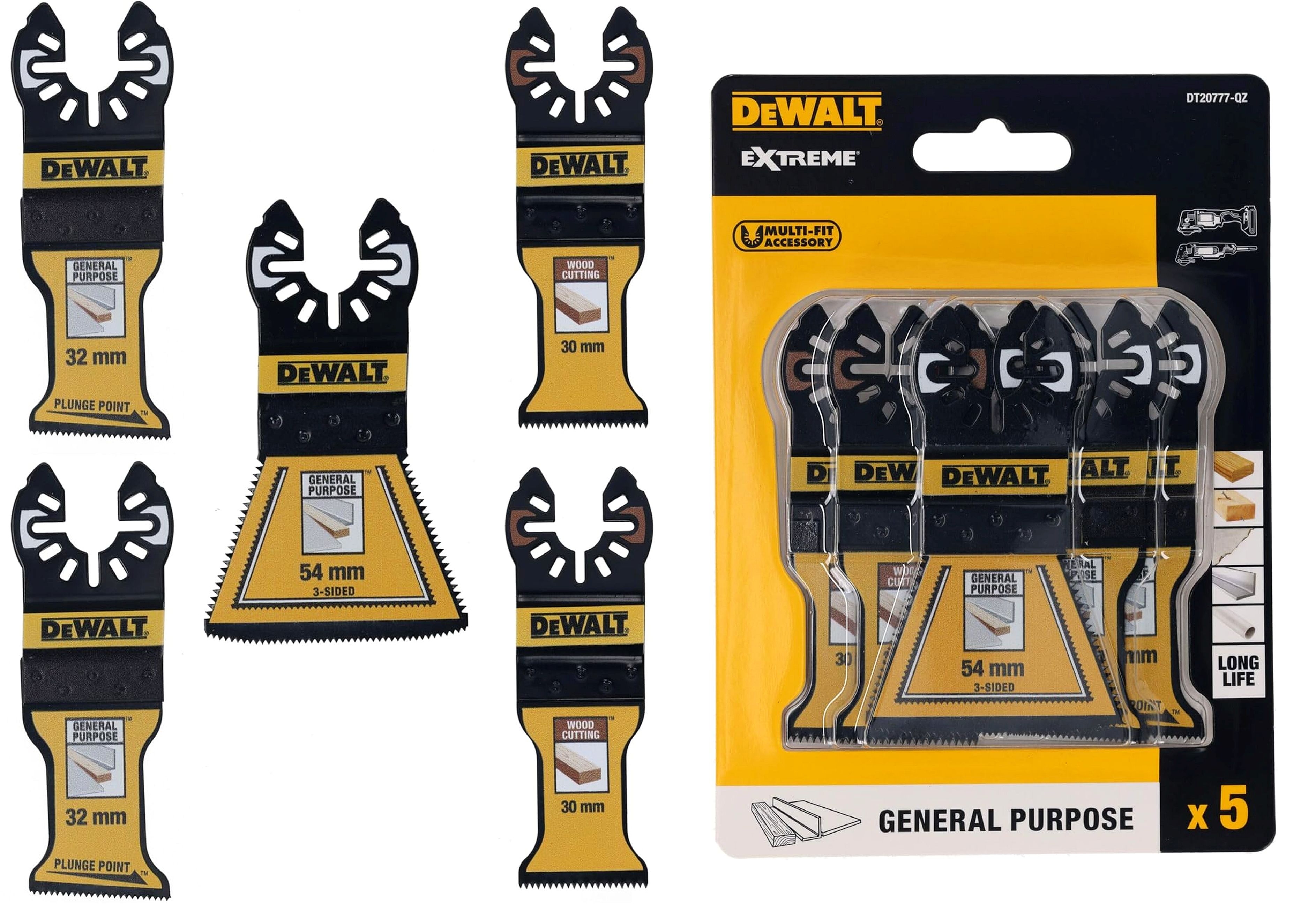 DeWalt DT20777-QZ 5-tlg. Multi Tool BiM Sägeblatt-Set