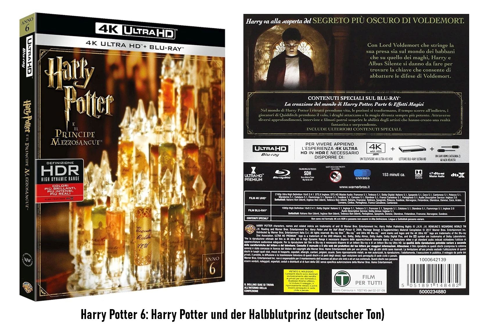 Harry Potter und der Halbblutprinz Teil 6 (4K UltraHD+Blu-ray mit deutschem Ton)