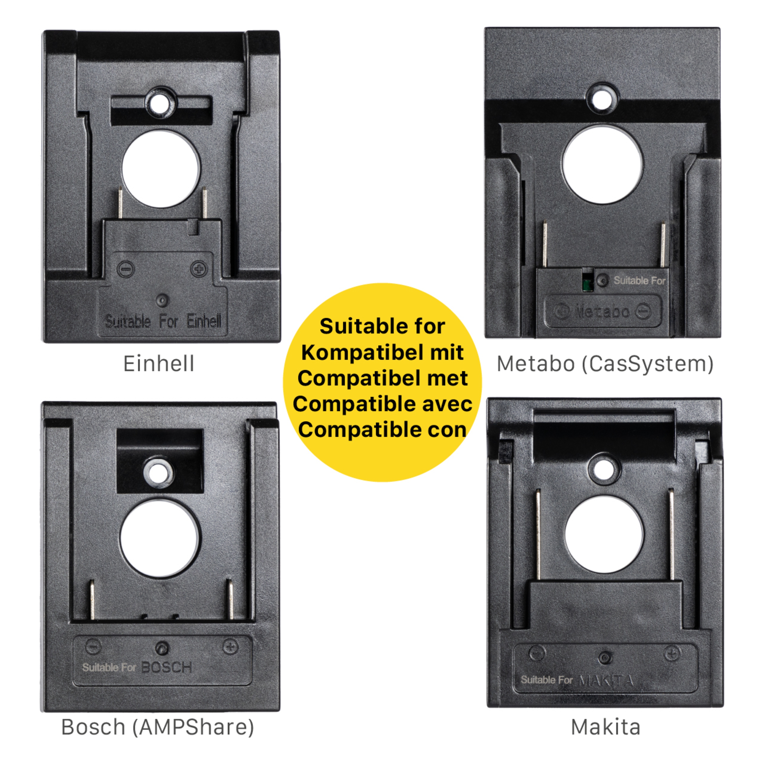 SHADA LED-Akku-Arbeitsleuchte 20W 2000lm 5000K IP20 Schutzkl.3, 18V +div.Adapter