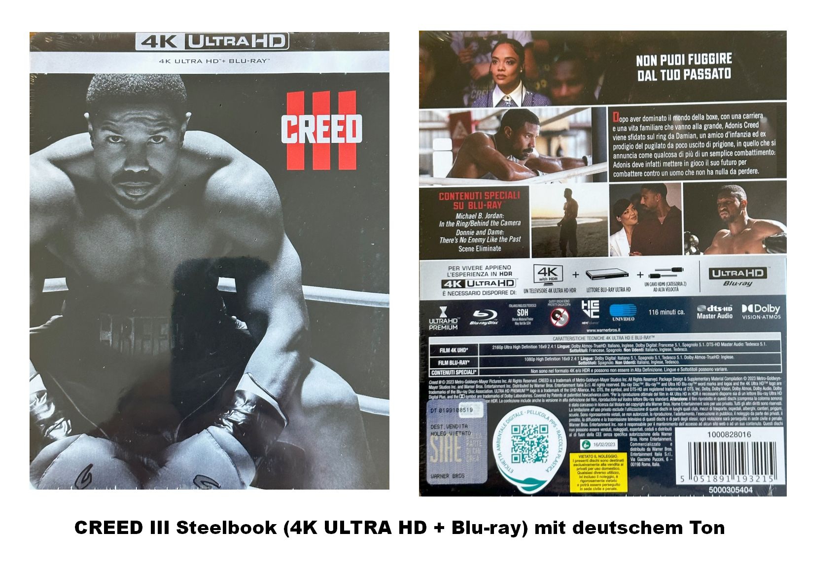CREED III: Rocky's Legacy Steelbook (4K Ultra HD +Blu-ray) (Ton Deutsch)