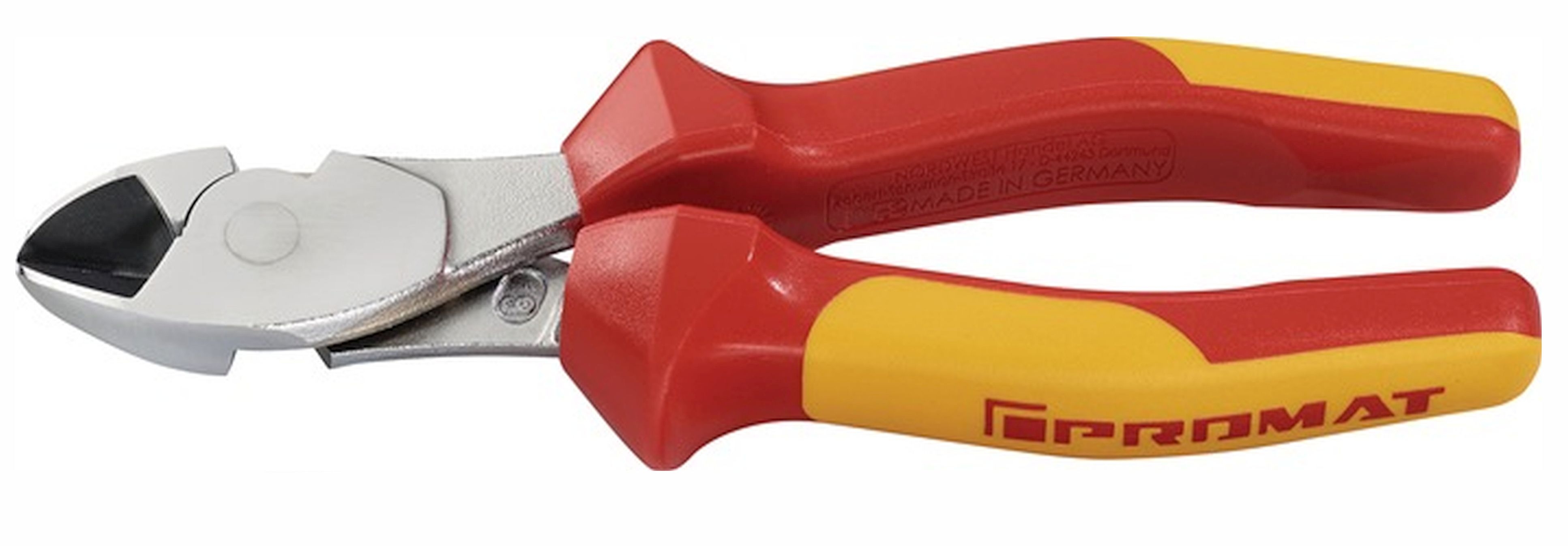 PROMAT Kraftseitenschneider L.180mm verchromt VDE 2K-Hüllen