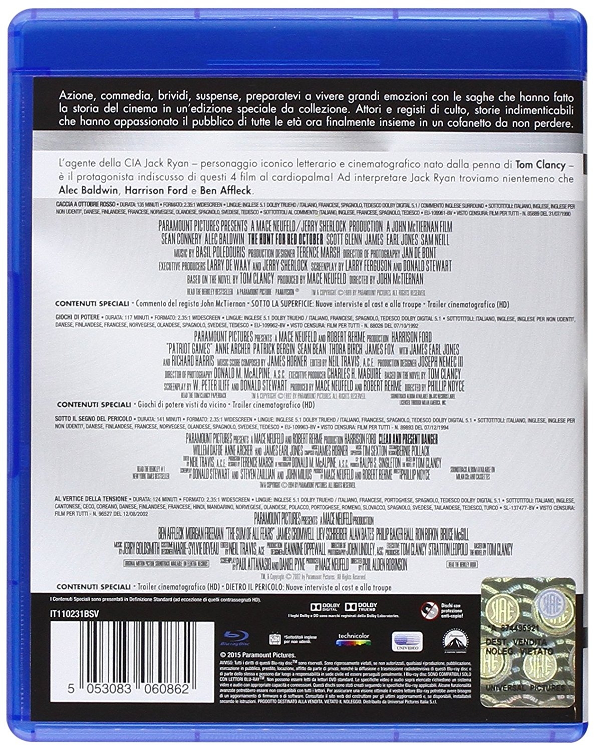 Jack Ryan Collection (Blu-ray) Deutscher Ton