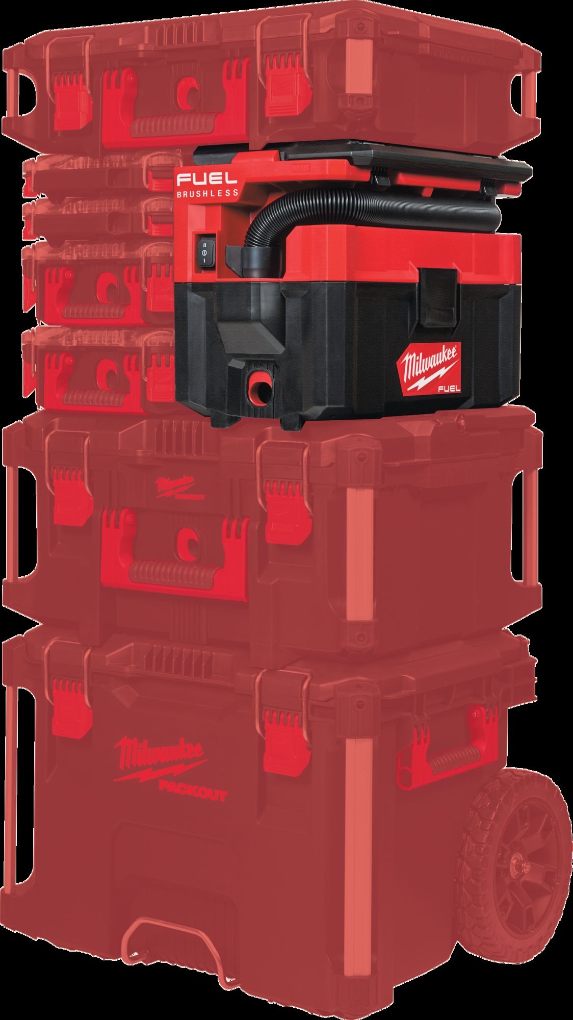 Milwaukee M18FPOVCL-0 FUEL™ Akku-Packout-Nass/Trockensauger
