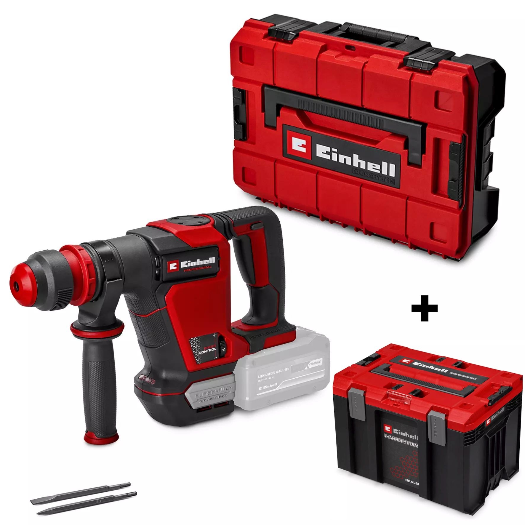 Einhell Professional Akku-Abbruchhammer TP-DH 18/4 Li BL-Set (inkl. 2x E-Case)