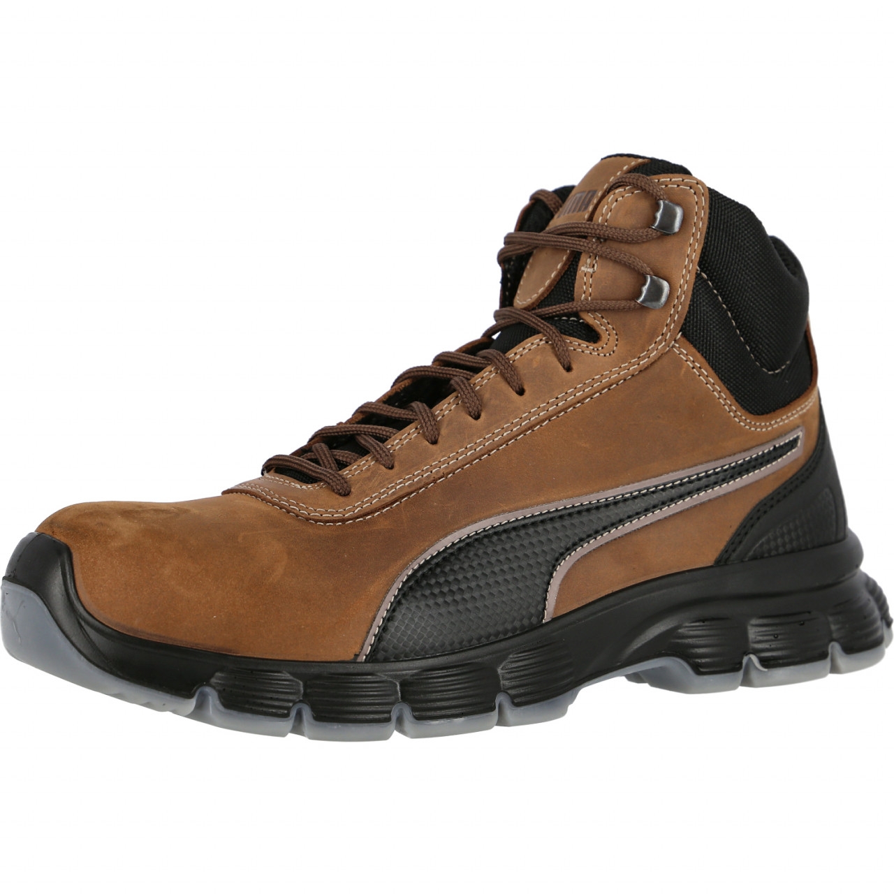 PUMA Arbeitschuhe/-Stiefel CONDOR BROWN MID Gr.41 S3 ESD SRC schwarz/braun
