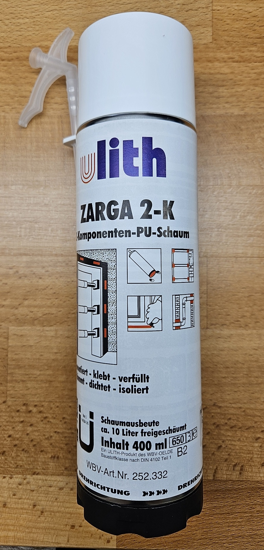 Ulith 2K-Montageschaum *Zarga* 400ml Dose