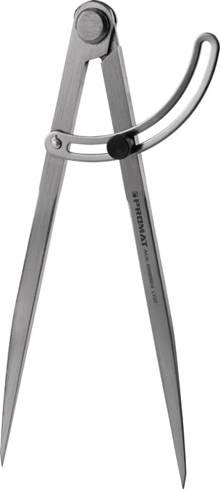 PROMAT Spitzzirkel L.150mm mit Stellbogen