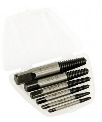 HM Schraubenausdrehersatz 6 tlg M3-M25, CV, SB HM Schraubenausdrehersatz 6 tlg M3-M25, CV, SB