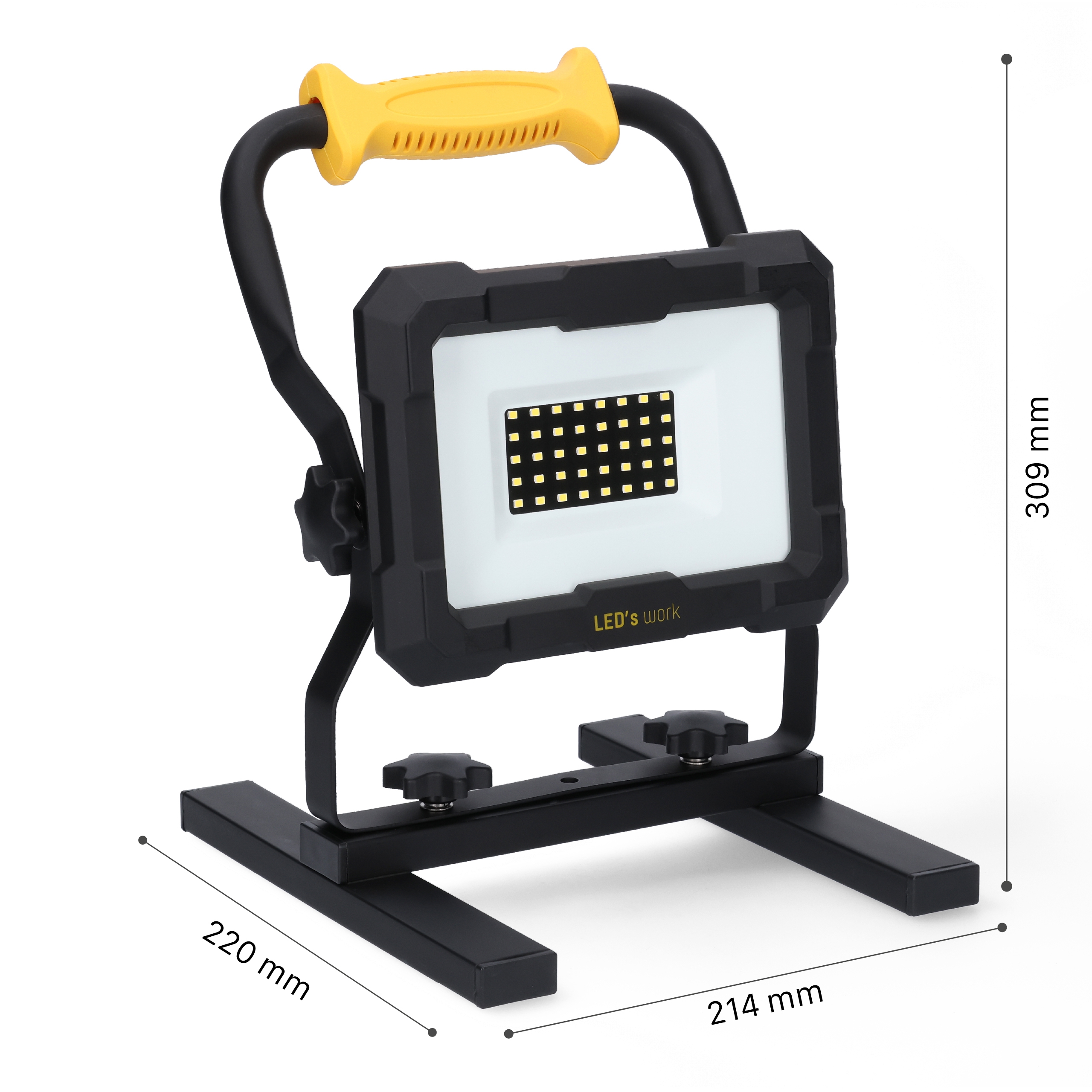 SHADA LED-Akku-Arbeitsleuchte 20W 2000lm 5000K IP20 Schutzkl.3, 18V +div.Adapter