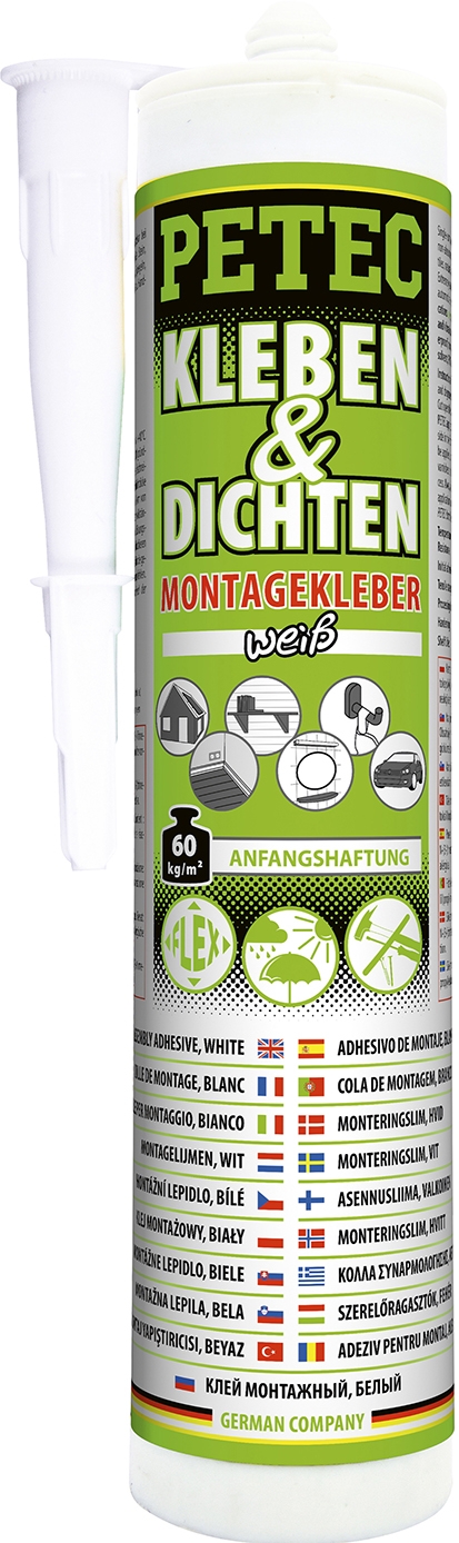PETEC Montagekleber Kleben & Dichten weiß 290ml in Kartusche