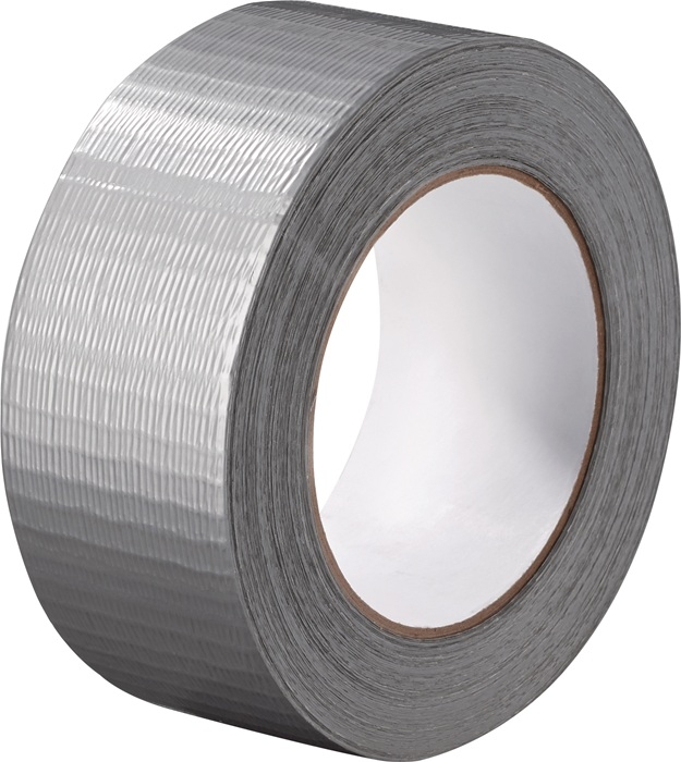 PETEC Uni Gewebeband 48mm x 50 Meter Rolle silber