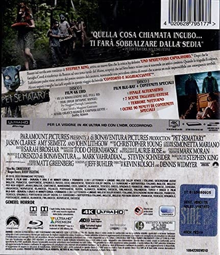Friedhof der Kuscheltiere (2019) 4K Ultra HD + Blu-ray (Ton Deutsch) 2 Disc`s