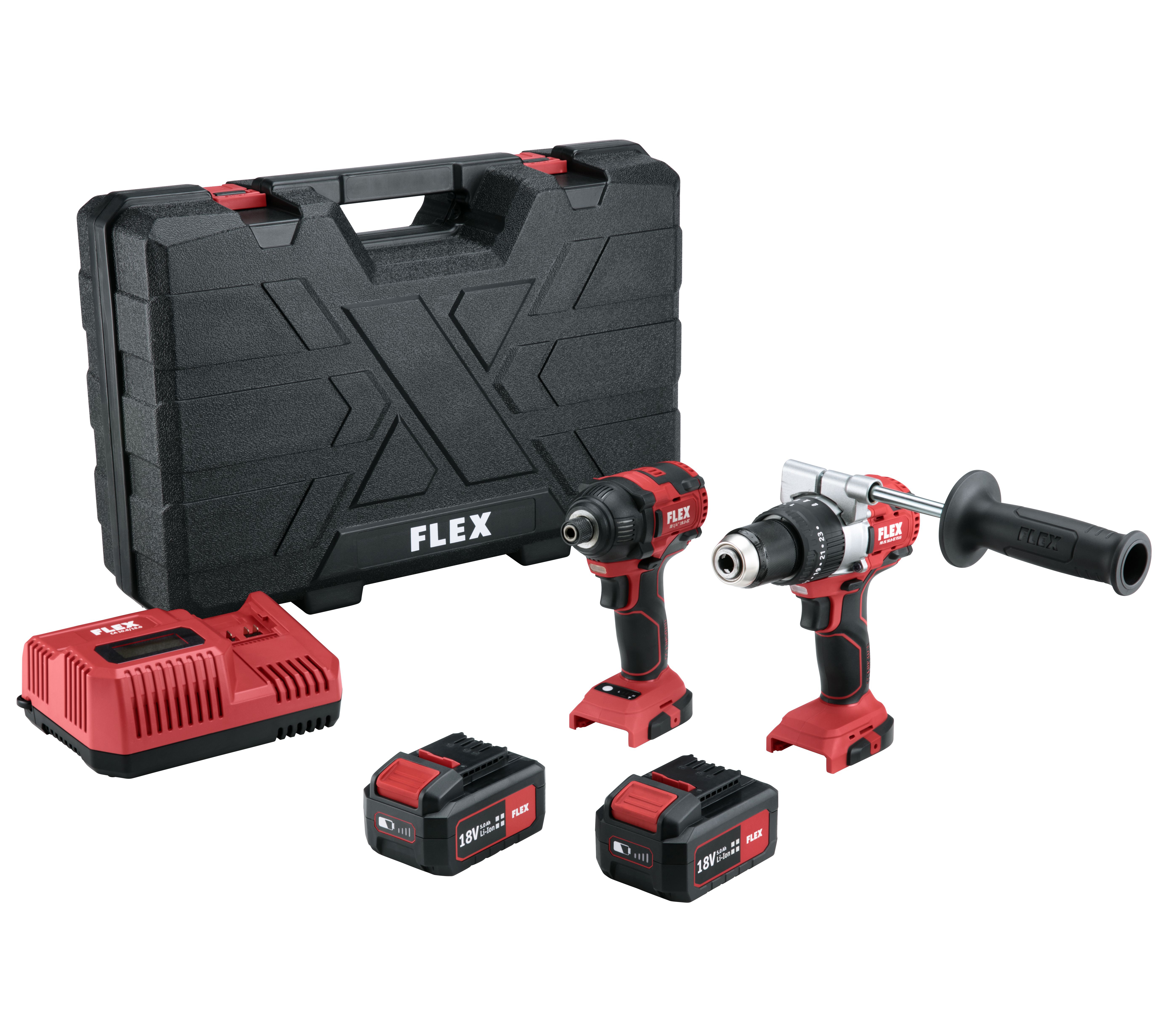 FLEX 18V Akku-Combo-Kit (PD2G 18.0-EC FS55 + ID 1/4"18.0-EC) 2xAkku 5Ah i.Koffer FLEX 18V Akku-Combo-Kit (PD2G 18.0-EC FS55 + ID 1/4"18.0-EC) 2xAkku 5Ah i.Koffer
