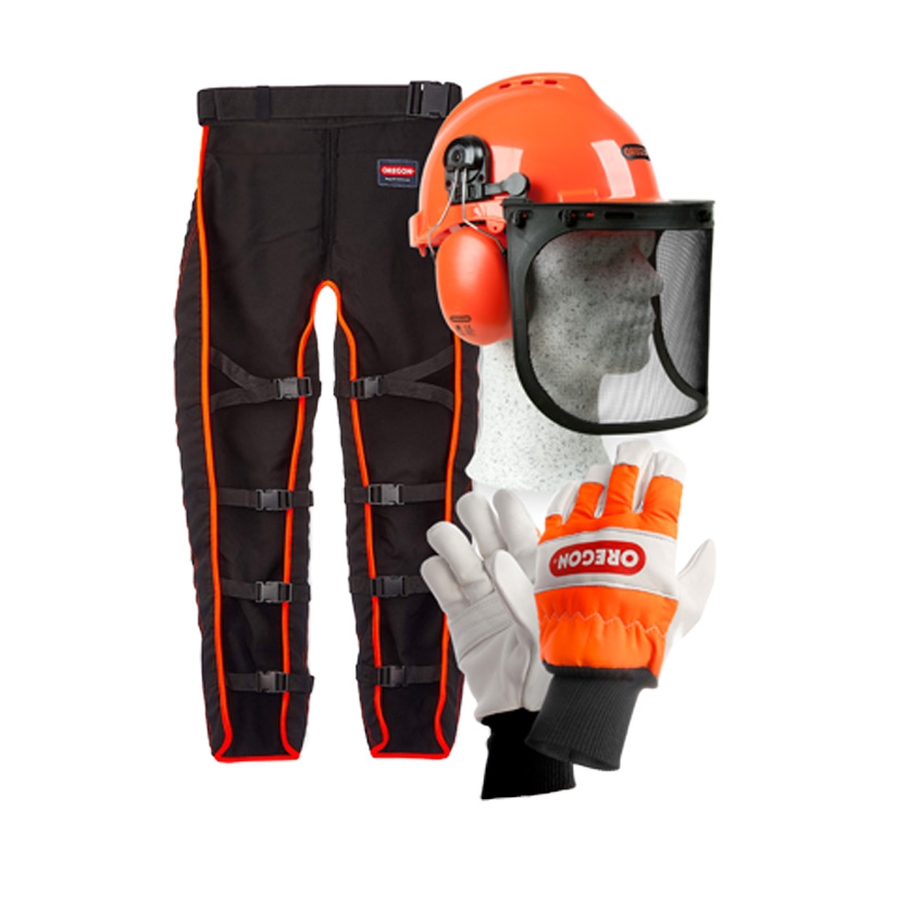 Oregon Sicherheitskit (Yukonhelm + Universal-Beinlinge + Schnittschutz-Handschuh