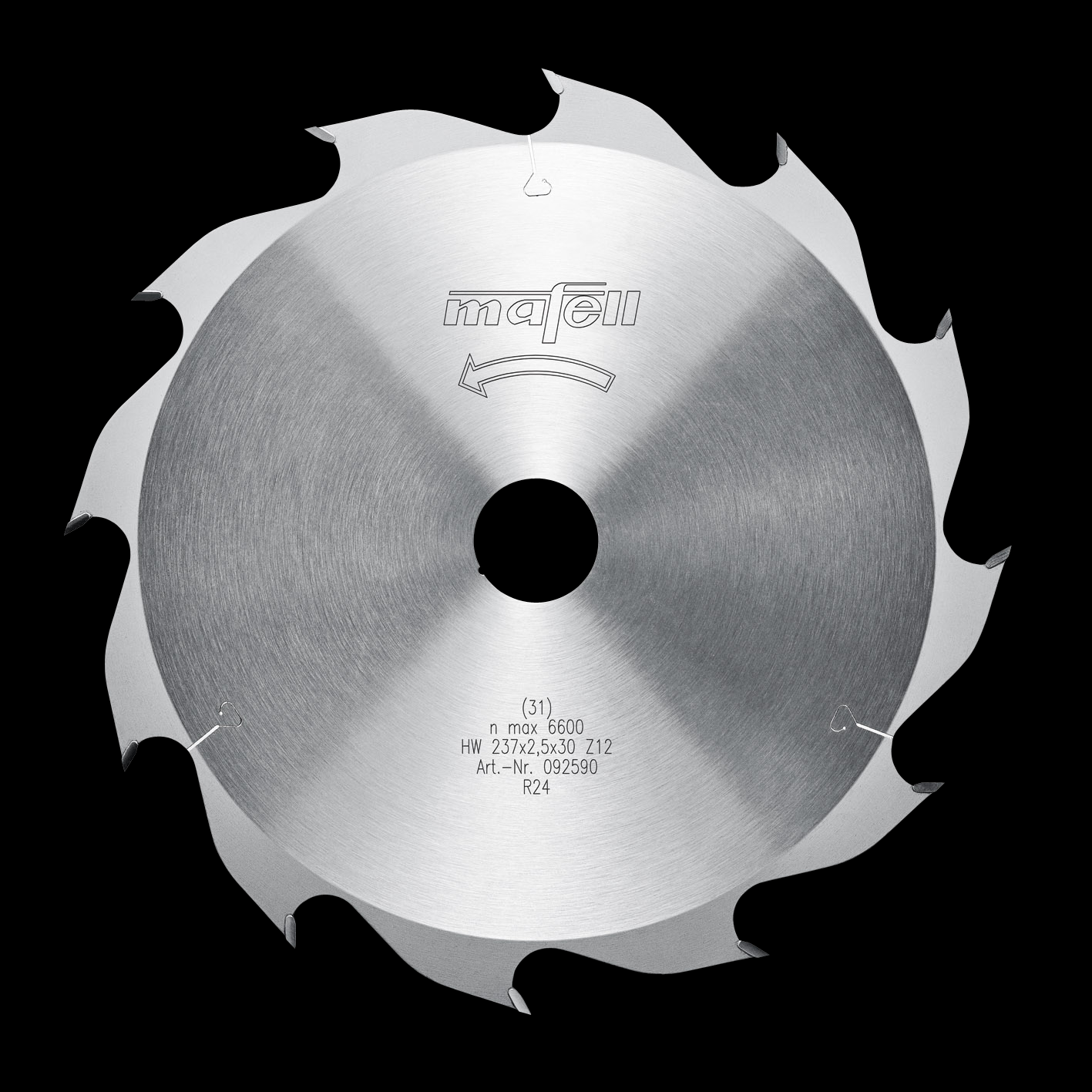 Mafell Sägeblatt-HM 237 x 1,8/2,5 x 30 mm, Z 12, W