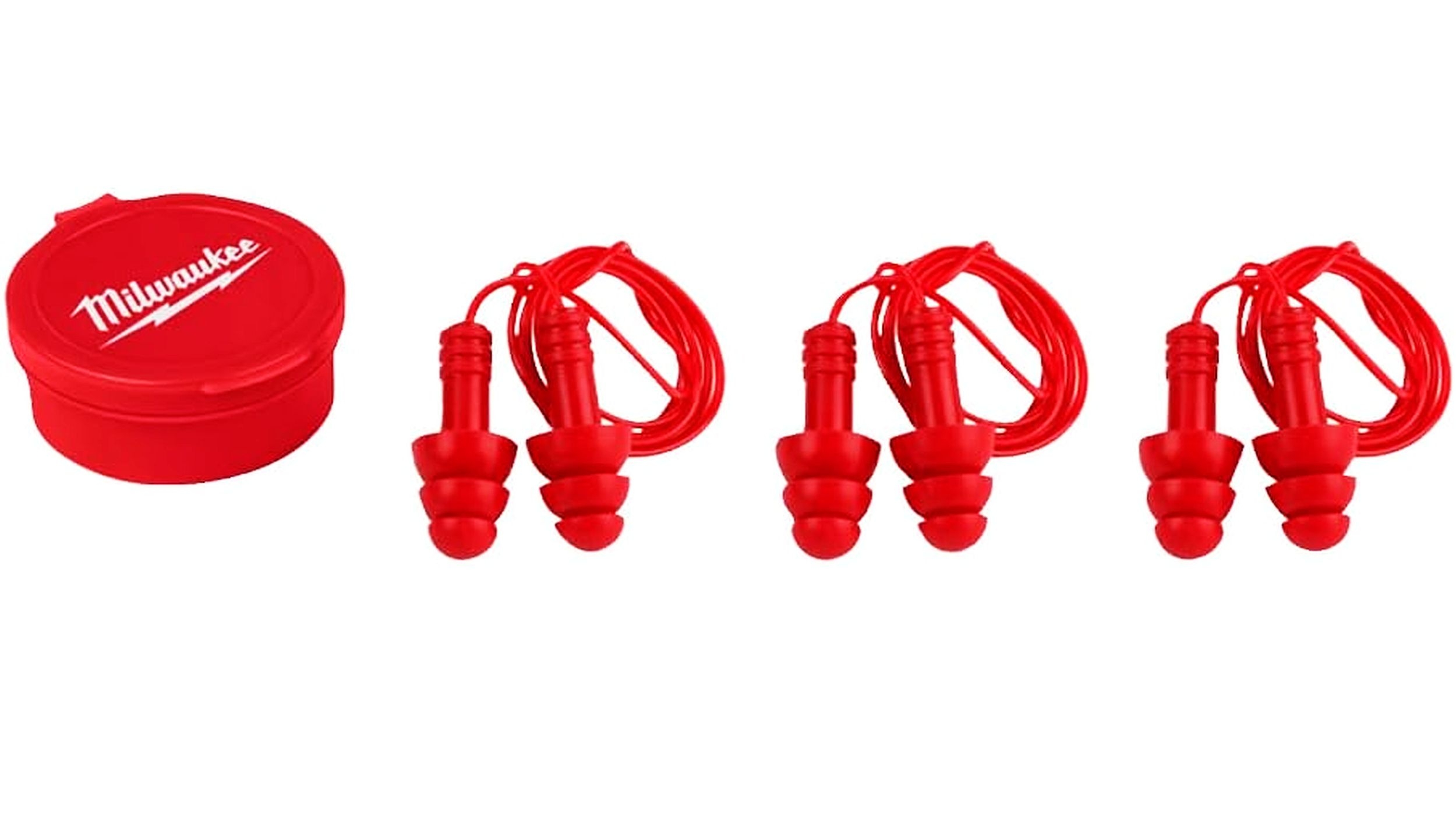 Milwaukee Gehörschutzstöpsel 3 Paar mit Schnur