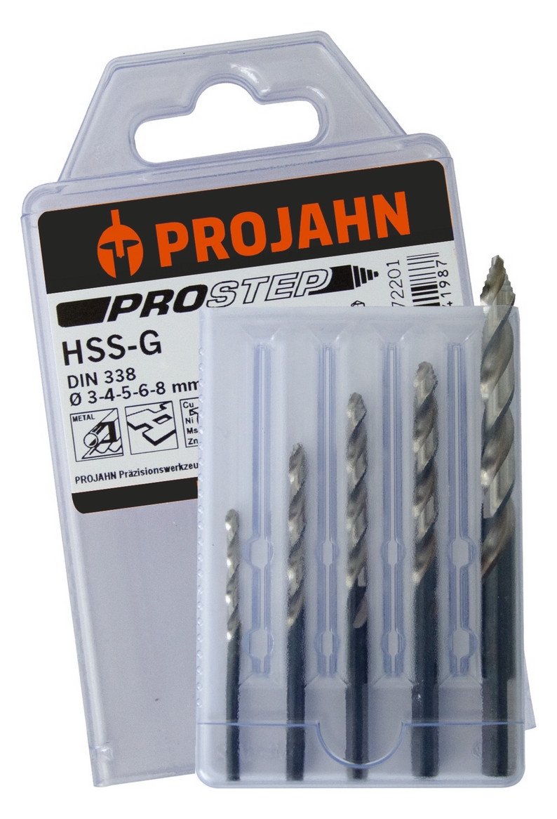 Projahn HSS-G Bohrer-Set PROSTEP  5-tlg Ø 3, 4, 5, 6, 8 mm
