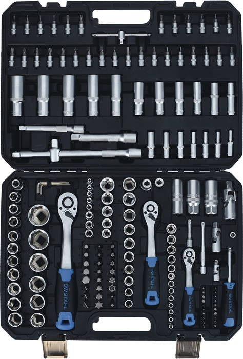 SW-STAHL Steckschlüssel-Satz 171-teilig 1/4+3/8+1/2" SW4-32 im Kunststoffkoffer