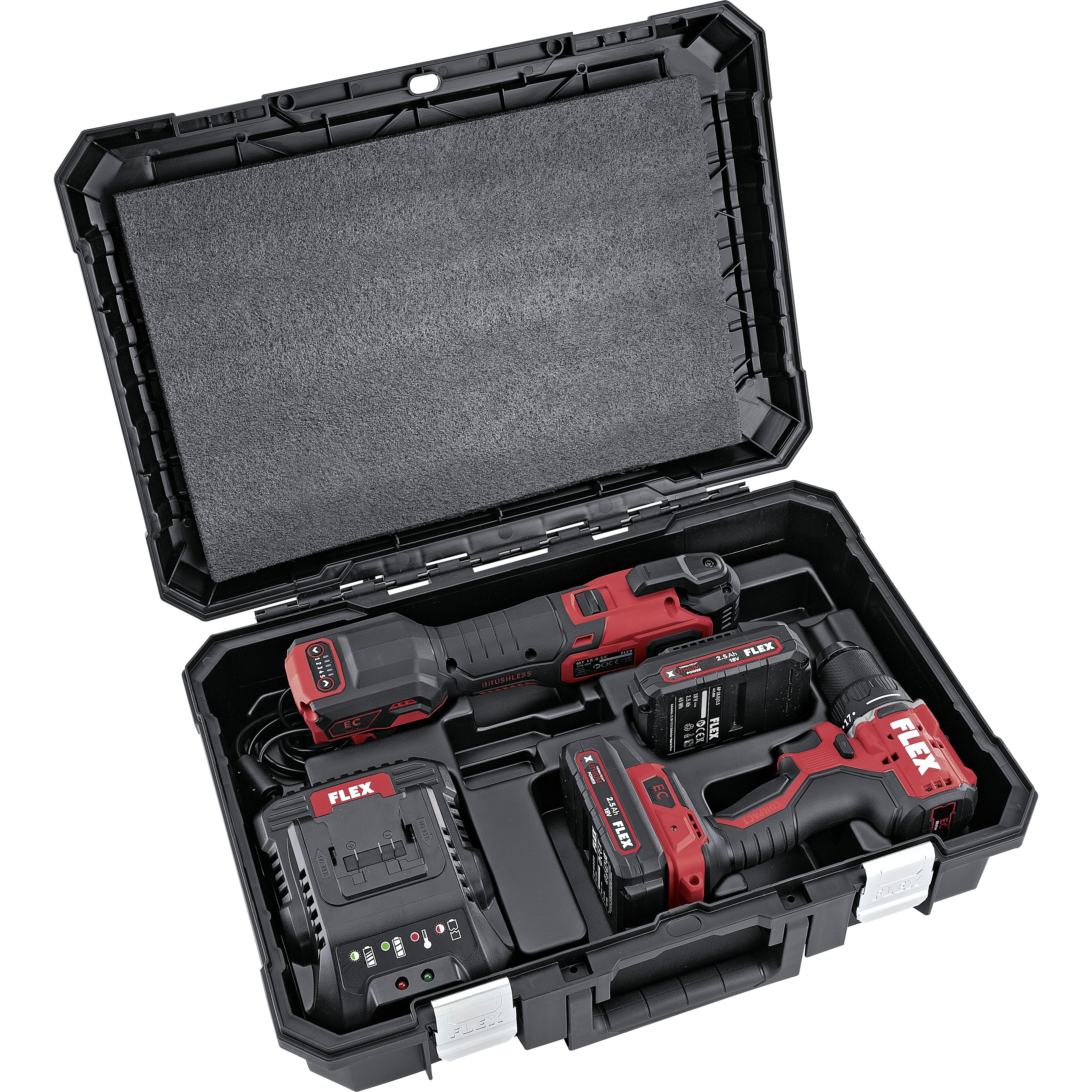 FLEX 18V DUO-Pack DD2G + MT18 inkl. 2xAkku 18V 2,5Ah im Koffer | FL.532843