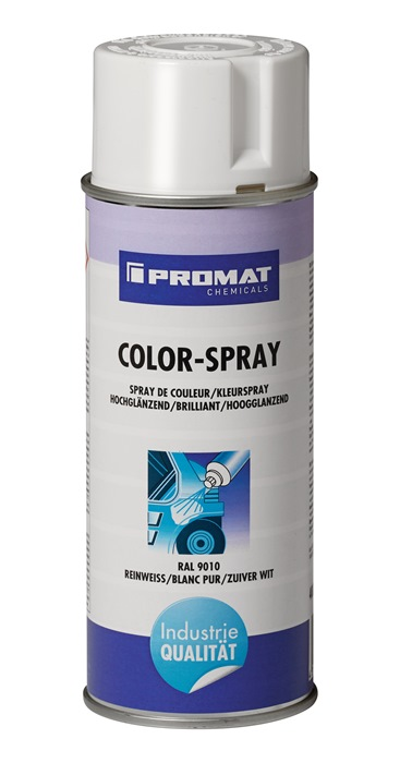 Colorspray reinweiß hochglänzend RAL 9010 400 ml Spraydose PROMAT CHEMICALS Colorspray reinweiß hochglänzend RAL 9010 400 ml Spraydose PROMAT CHEMICALS
