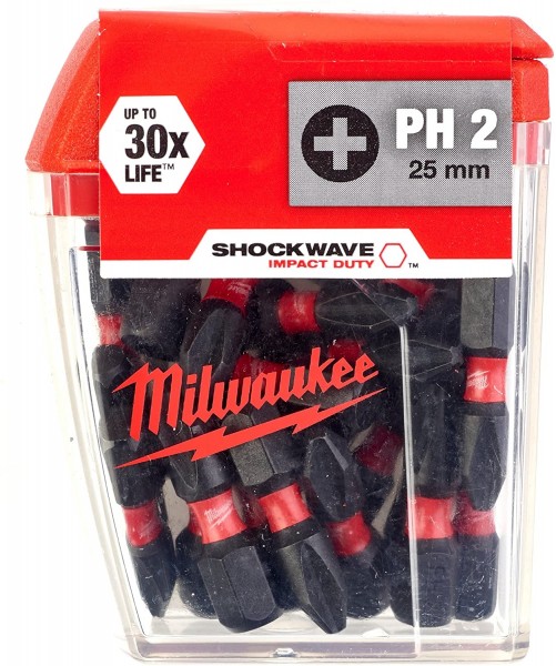 Milwaukee Schrauberbit SHOCKWAVE (2VE5) PH2 / 25 mm