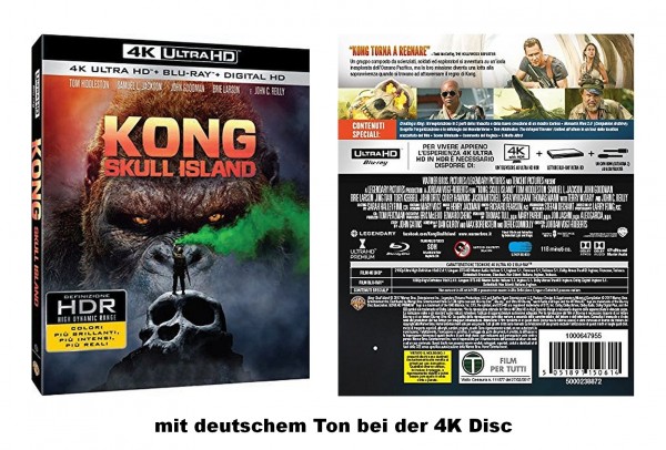 KONG: Skull Island (4K Ultra HD +Blu-ray) 4K-Disc mit deutschem Ton